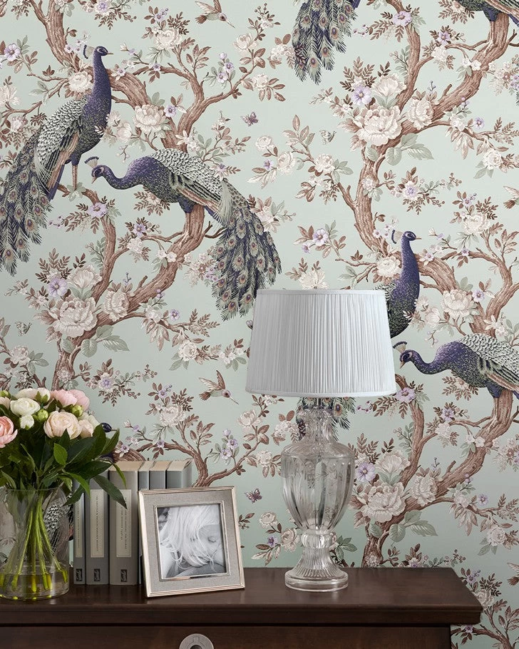 Belvedere Duck Egg Wallpaper - Image 2