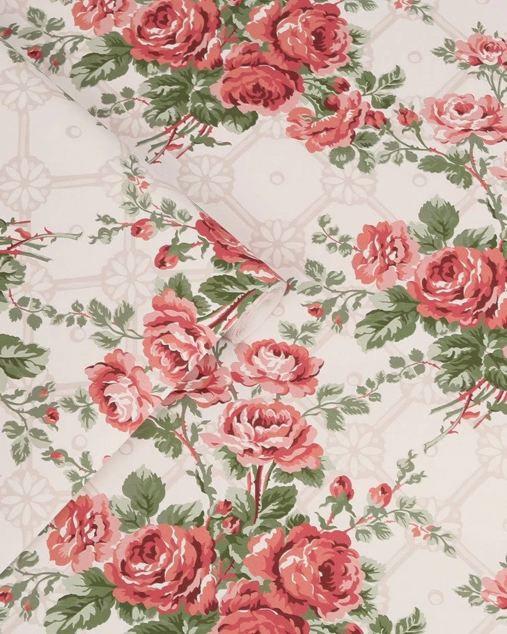 Country Roses Old Rose Pink Wallpaper - Image 3