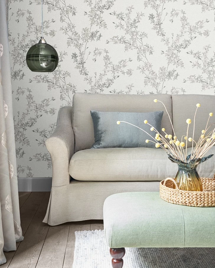 Forsythia Steel Wallpaper Sample - Image 2