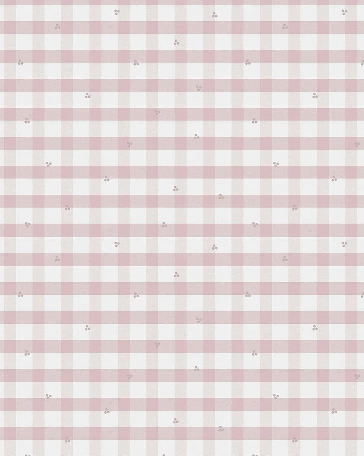 Gingham Pale Amethyst Purple Wallpaper Sample