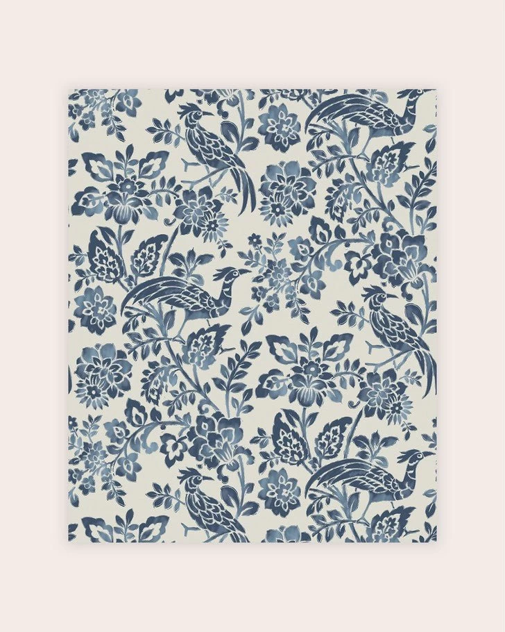 Adain Palace Dark Seaspray Blue Wallpaper Sample - Image 2