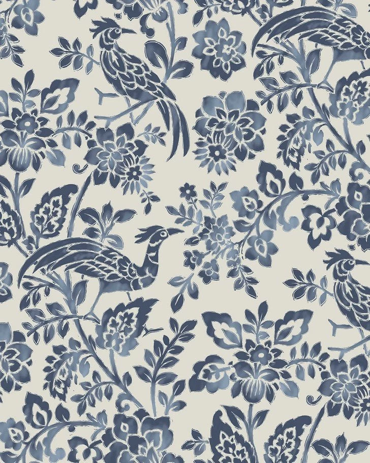 Adain Palace Dark Seaspray Blue Wallpaper Sample