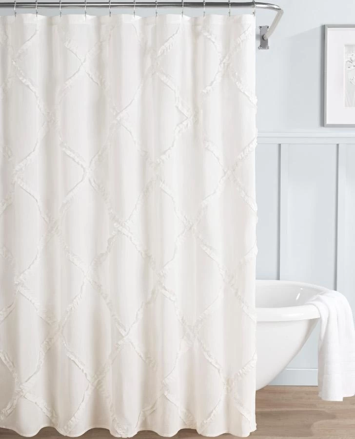 Adelina White Shower Curtain - Image 2