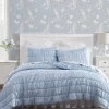 Amalia Microfiber Blue Quilt Set