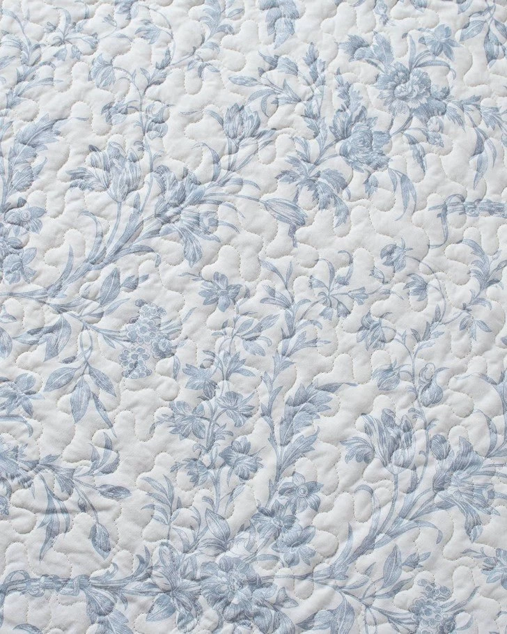 Amberley Soft Blue Reversible Quilt Bonus Set - Image 6