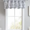 Annalise Floral Grey Tab Top Valance