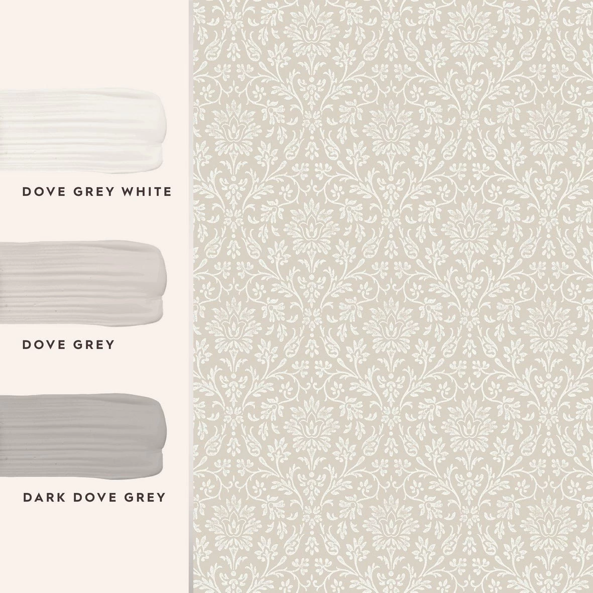 Annecy Dove Grey Wallpaper Sample - Image 3