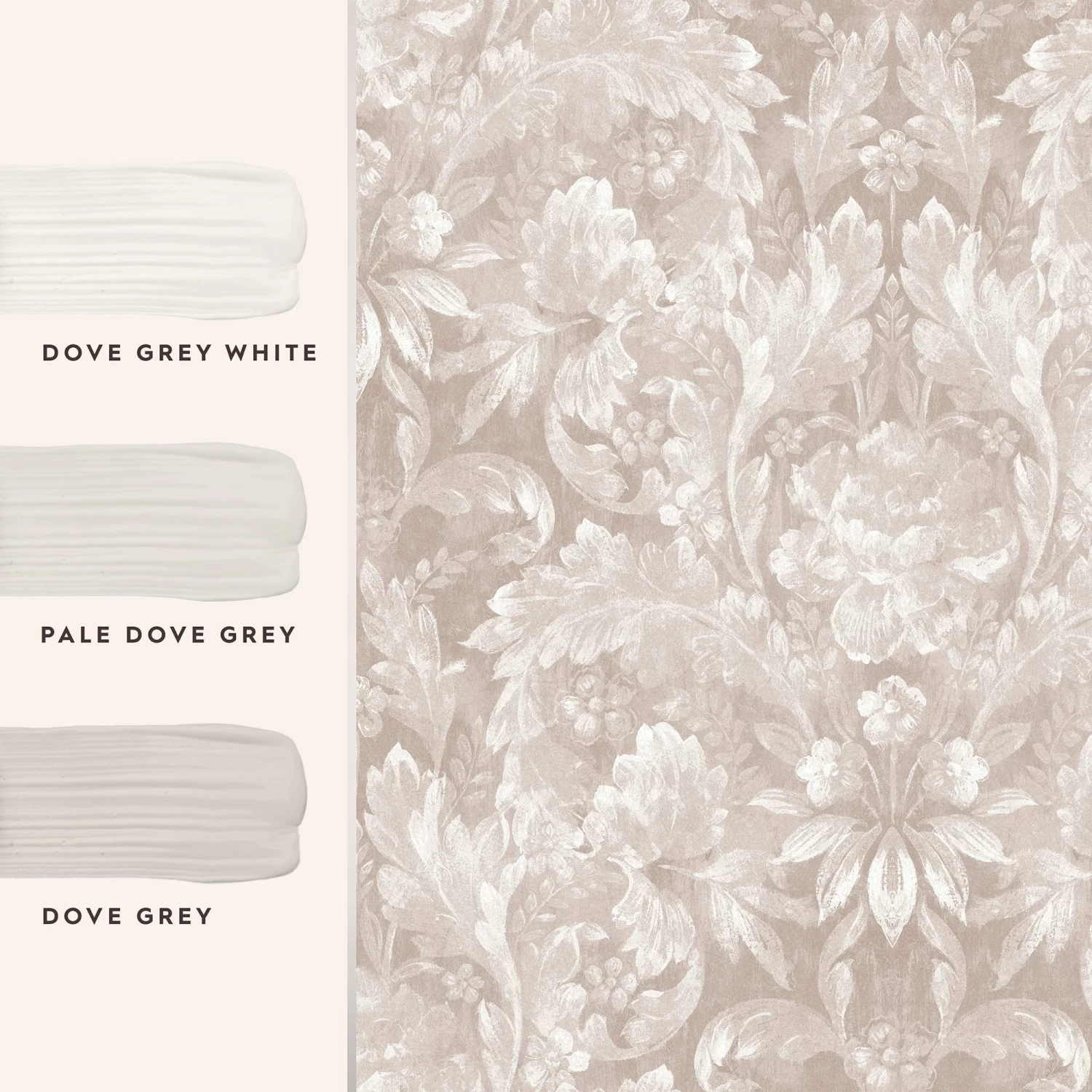 Apolline Dove Grey Wallpaper Sample - Image 5