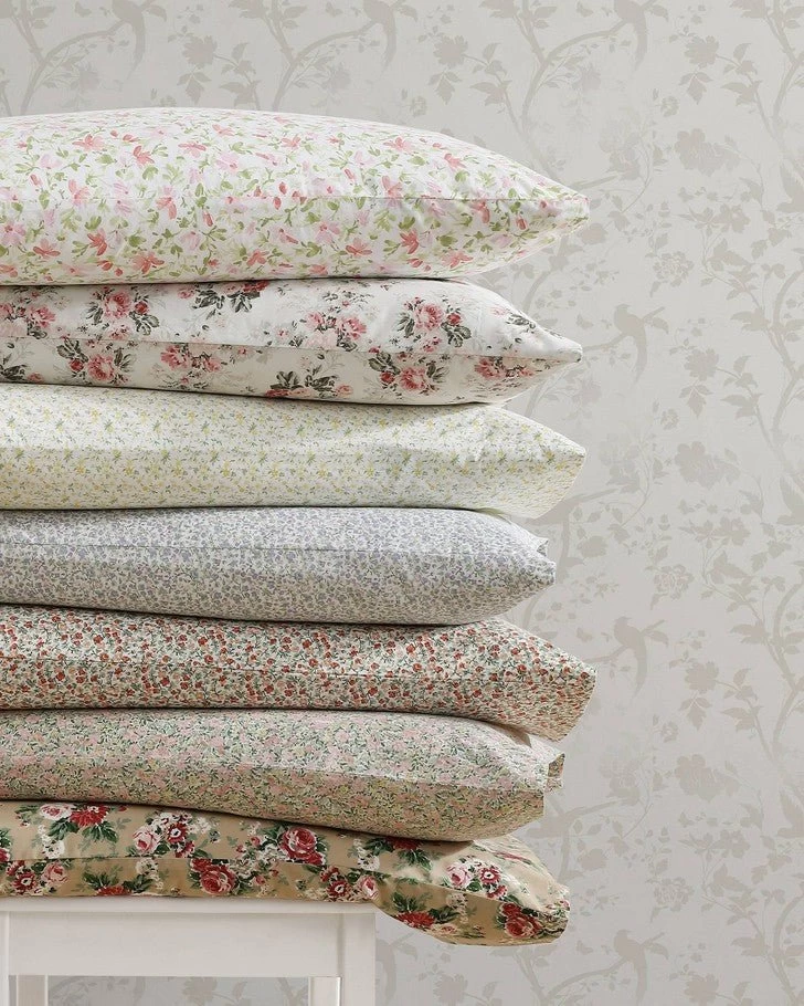 Ashfield Beige Cotton Percale Sheet Set - Image 9