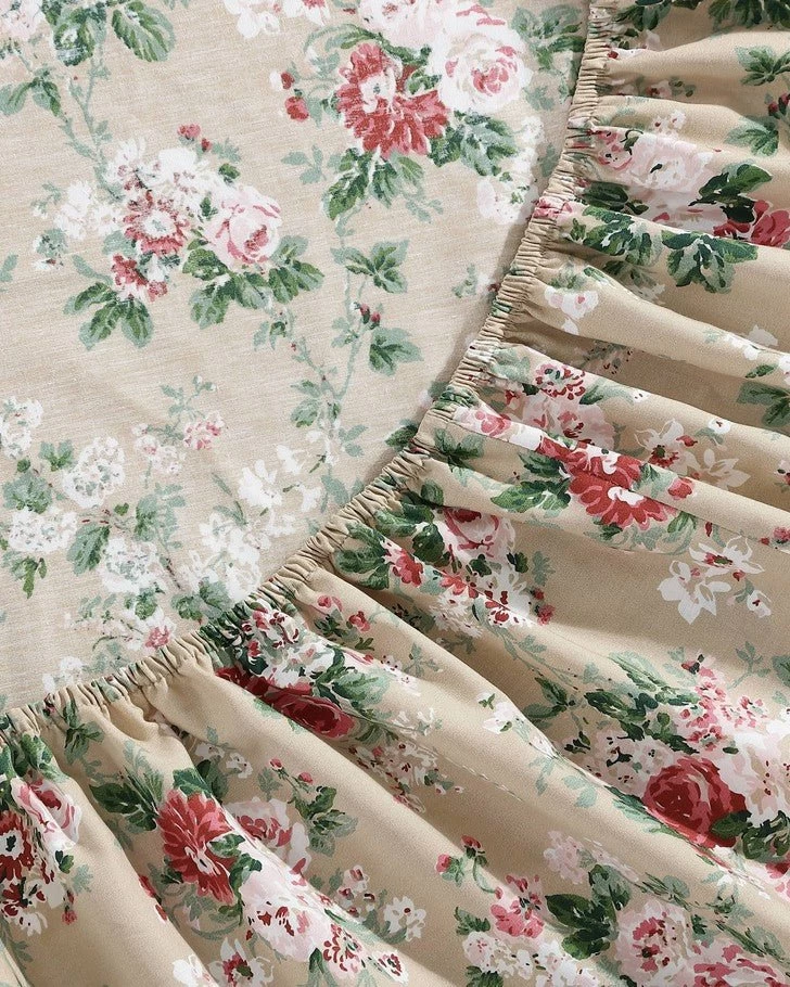 Ashfield Beige Cotton Percale Sheet Set - Image 6