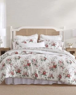 Ashfield Bright Red Cotton Flannel Reversible Comforter Set
