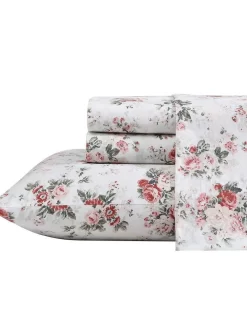 Ashfield Pink Cotton Percale Sheet Set