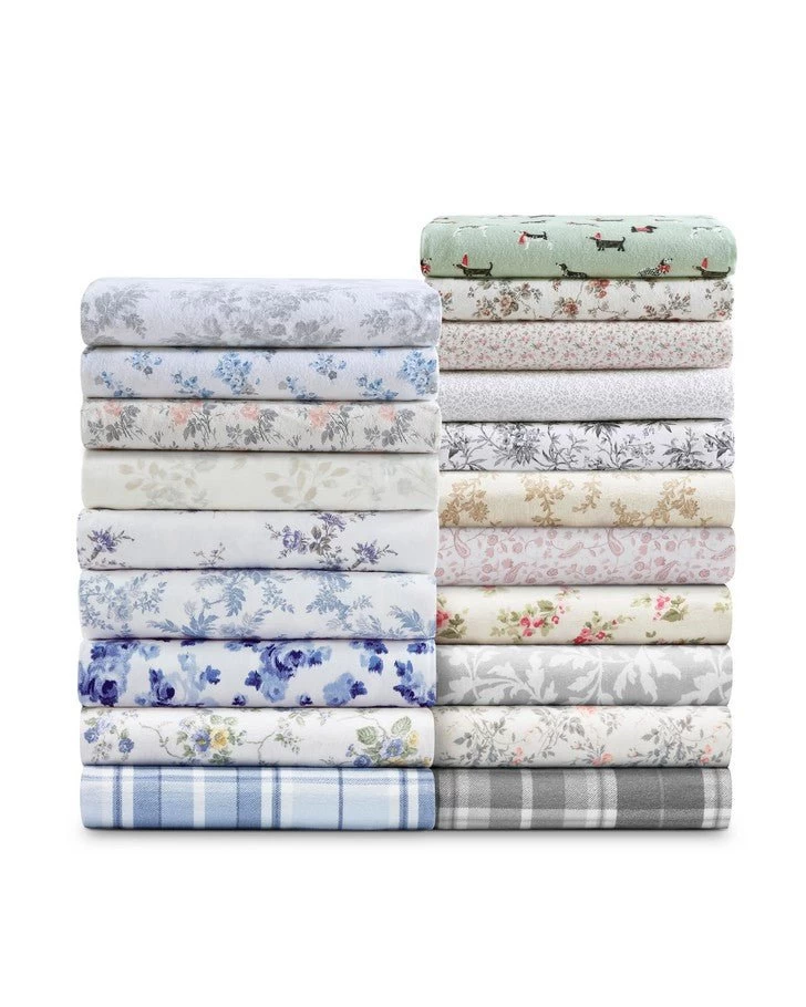 Audrey Grey Cotton Flannel Sheet Set - Image 8