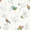 Aviary Natural Wallpaper