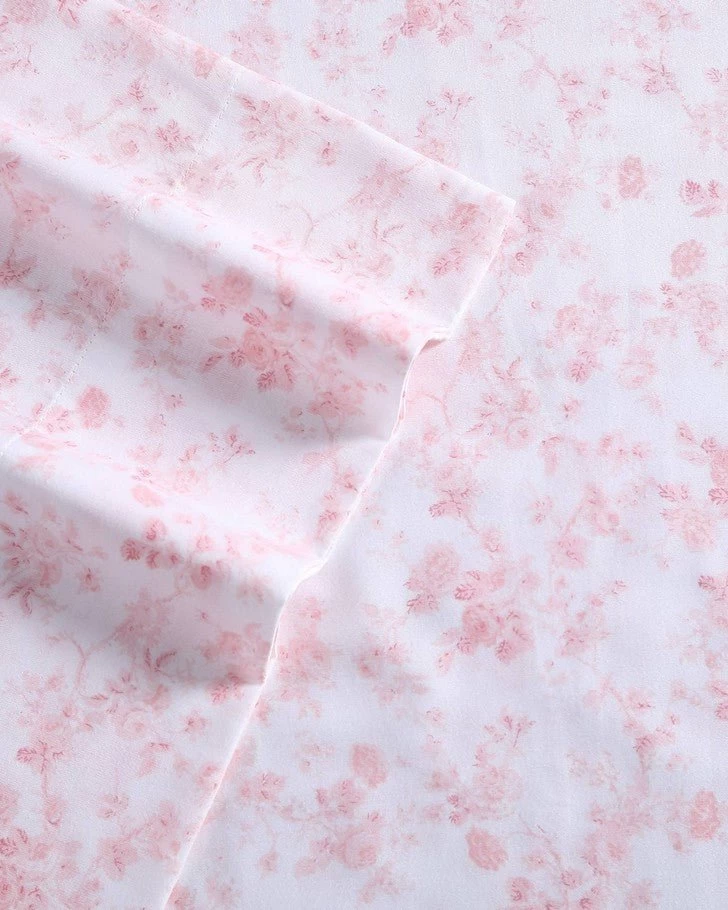 Bella Pink Cotton Sateen Sheet Set - Image 5