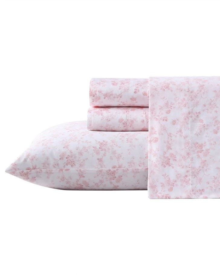 Bella Pink Cotton Sateen Sheet Set