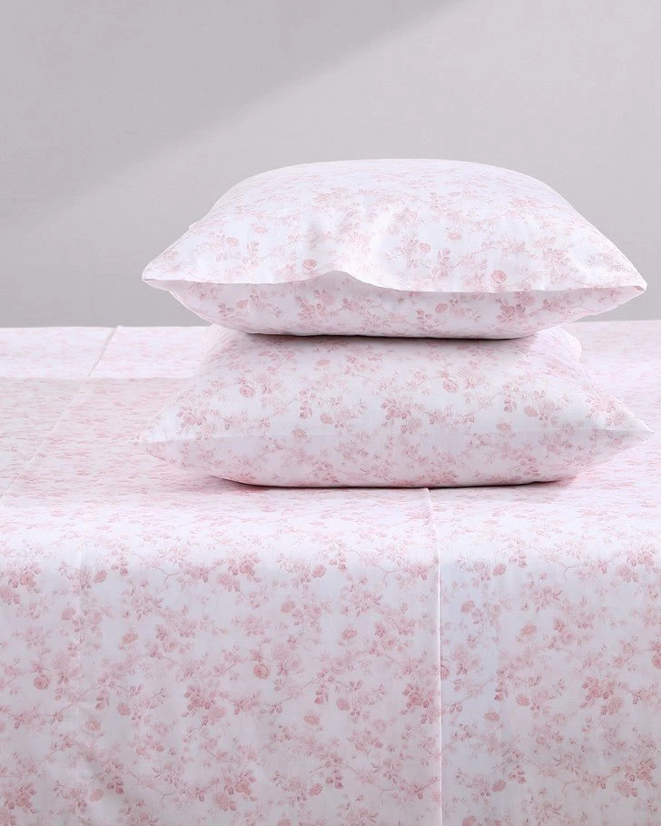 Bella Pink Cotton Sateen Sheet Set - Image 4