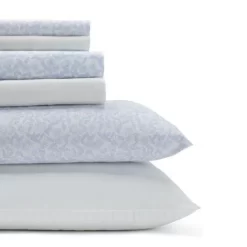 Belle Blue Cotton 6PC Sheet Set