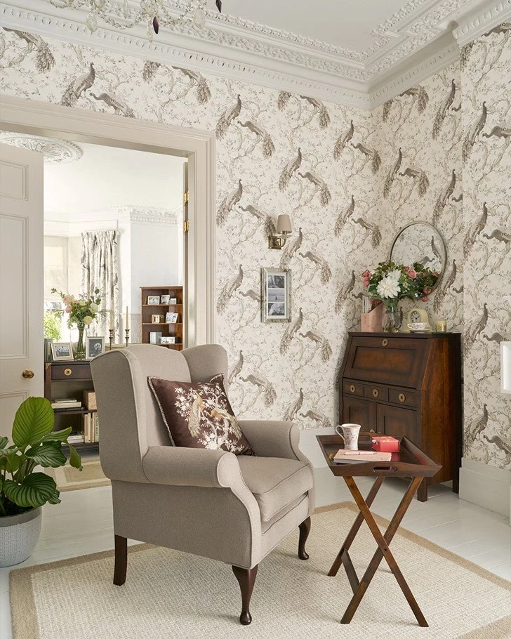 Belvedere Soft Truffle Wallpaper - Image 2