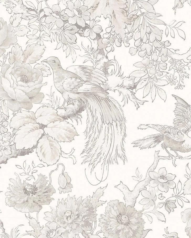 Birtle Dove Grey Wallpaper Sample