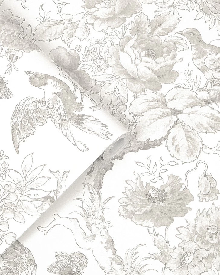 Birtle Dove Grey Wallpaper Sample - Image 3