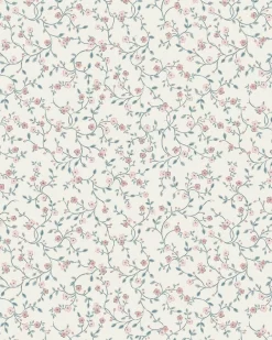 Blencow Sprig Dark Duck Egg Blue Wallpaper
