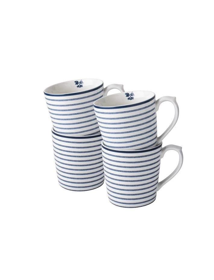 Blueprint Candy Stripe Set Of 4 Mugs (17oz)