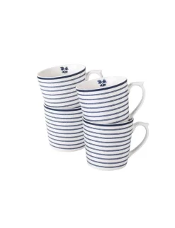 Blueprint Candy Stripe Set Of 4 Mugs (9oz)