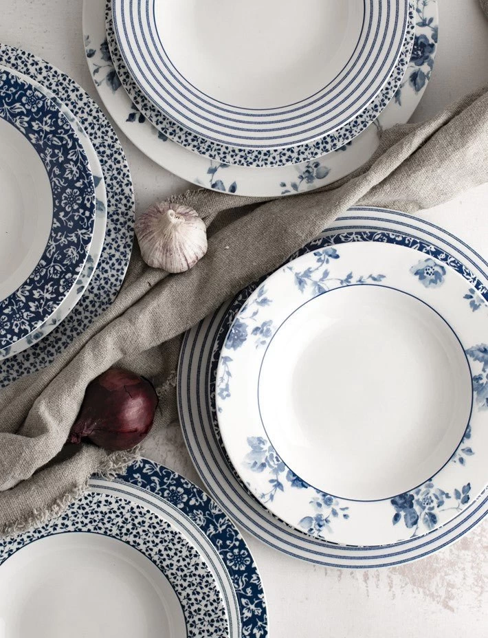 Blueprint China Rose Set Of 4 Luncheon Plates - Image 3