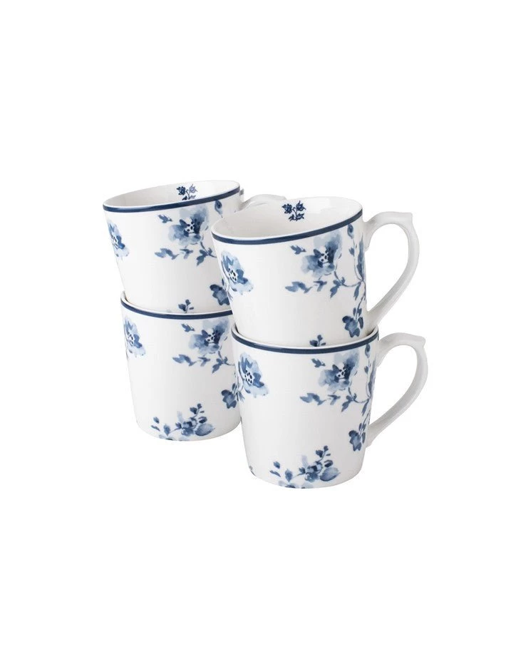 Blueprint China Rose Set Of 4 Mugs (17oz)