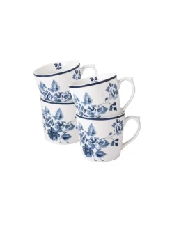 Blueprint China Rose Set Of 4 Mugs (9oz)