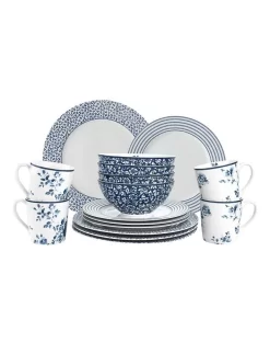 Blueprint Collection 16pc Dinnerware Set (9" Accent Plate)