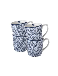Blueprint Floris Set Of 4 Mugs (17oz)