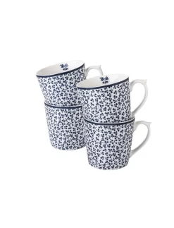 Blueprint Floris Set Of 4 Mugs (9oz)