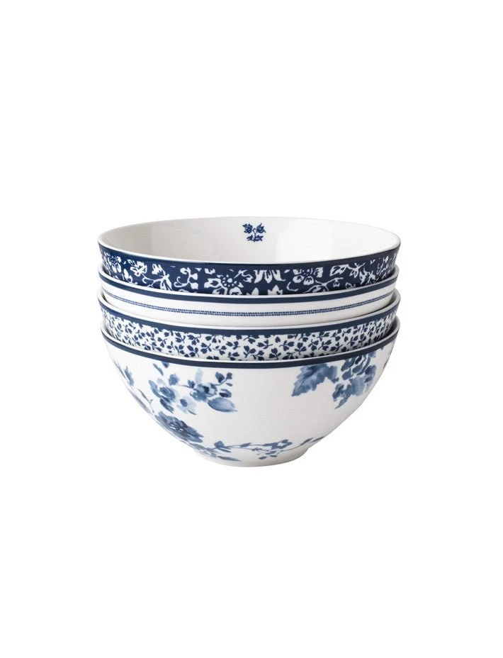Blueprint Mixed Designs Set Of 4 Bowls