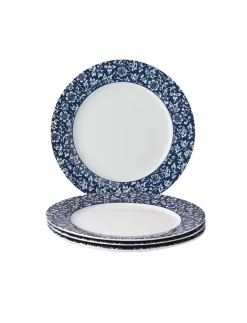 Blueprint Sweet Allysum Set Of 4 Luncheon Plates