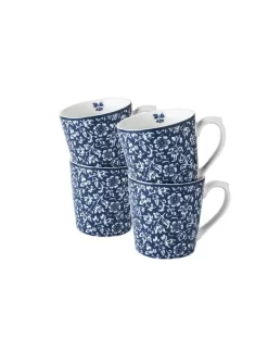 Blueprint Sweet Allysum Set Of 4 Mugs (17 Oz)