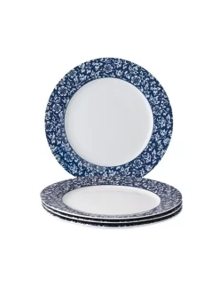 Blueprint Sweet Allysum Set Of 4 Salad Plates