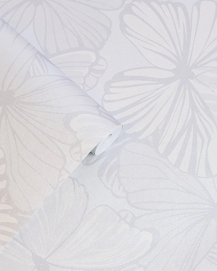 Butterfly Garden Sugared Grey Wallpaper Sample - Image 3