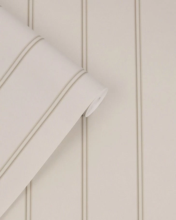 Chalford Wood Panelling Dove Grey Wallpaper - Image 2