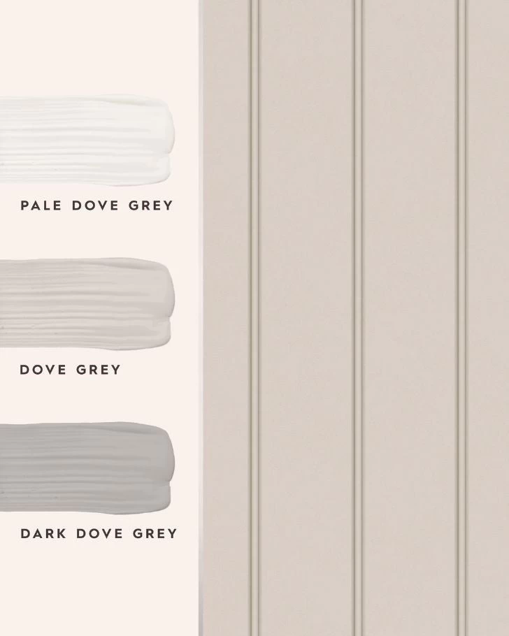 Chalford Wood Panelling Dove Grey Wallpaper Sample - Image 3