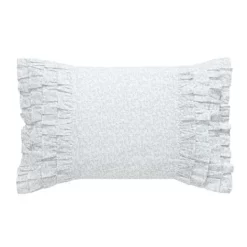 Chloe Cottage Blue Ruffle Throw Pillow