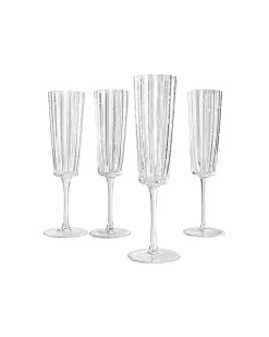 Clear Set Of 4 Champagne Glass Set