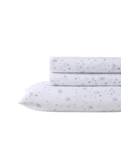 Dancing Stars Purple Microfiber Sheet Set