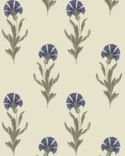 Dandelion Dusky Seaspray Blue Wallpaper
