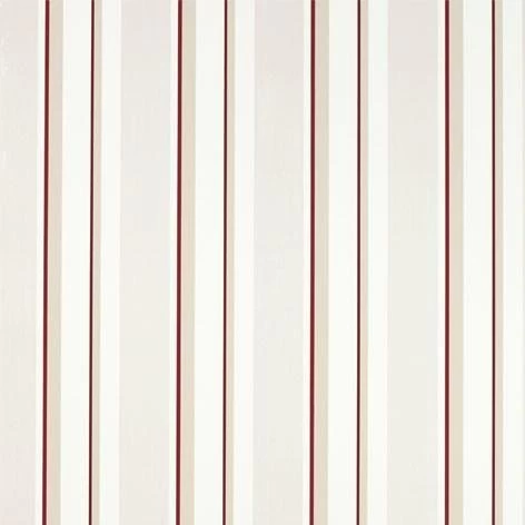 Laura Ashley Eaton Stripe Cranberry Red WallpaperSample