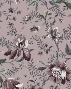 Edita’s Garden Pale Blackberry Wallpaper