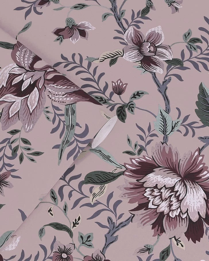 Edita’s Garden Pale Blackberry Wallpaper Sample - Image 3