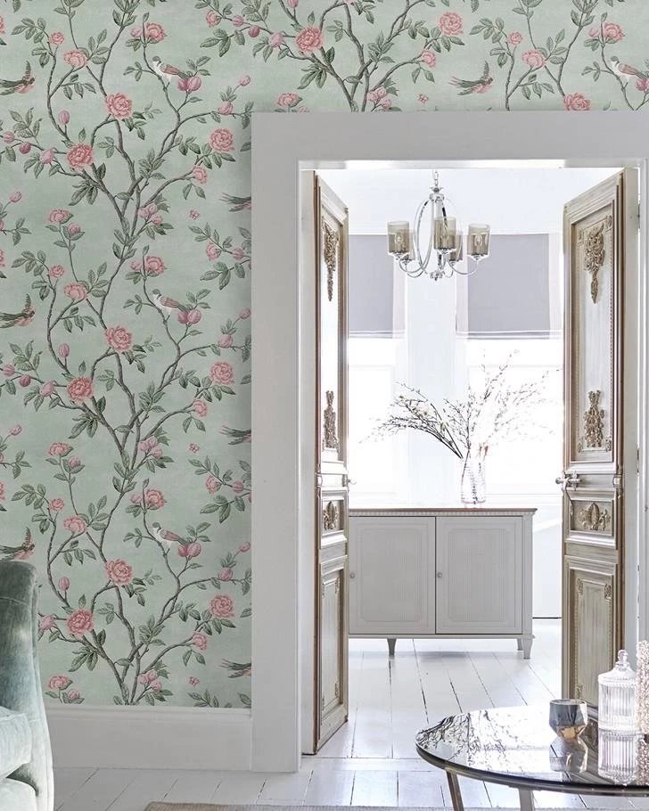 Eglantine Eau De Nil Wallpaper - Image 2