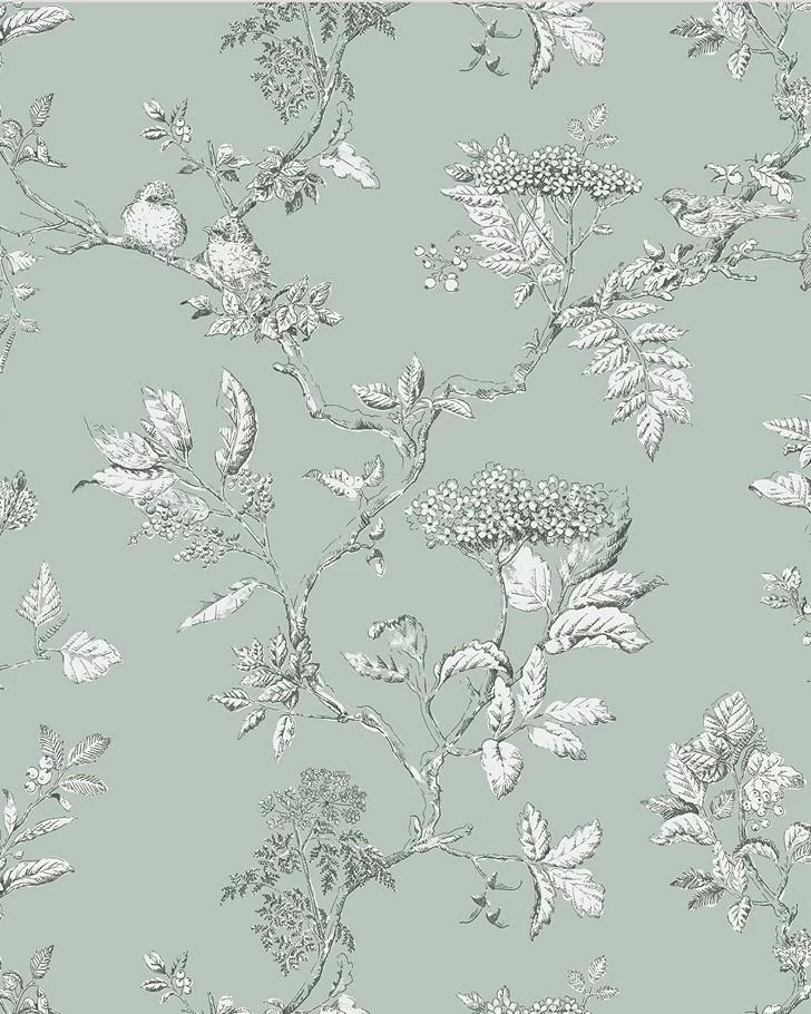 Elderwood Duck Egg Wallpaper